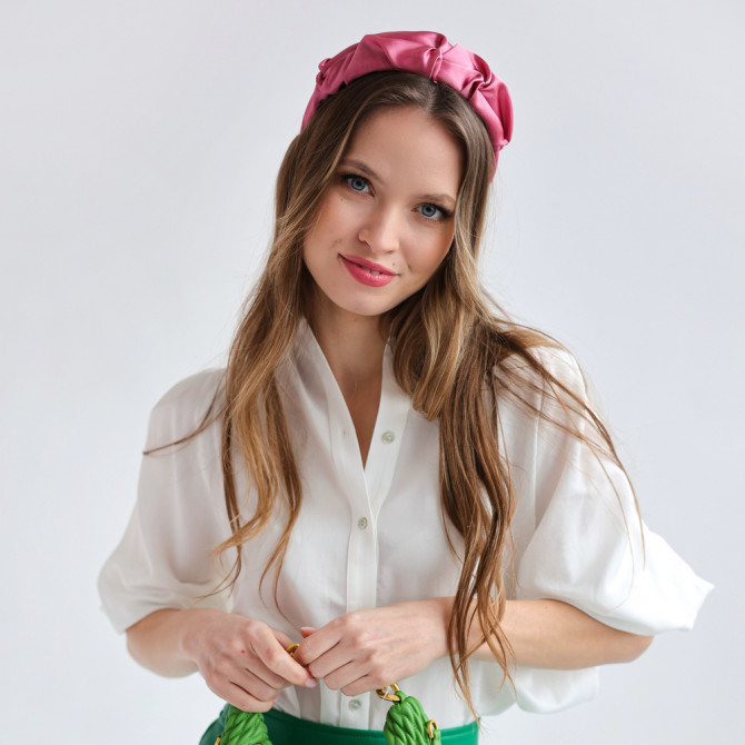 RIPPLE HEADBAND SATYNOWA RUBY