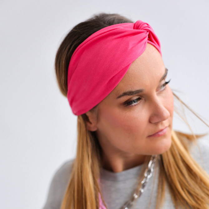 TWIST HEADBAND ROSPBERRY