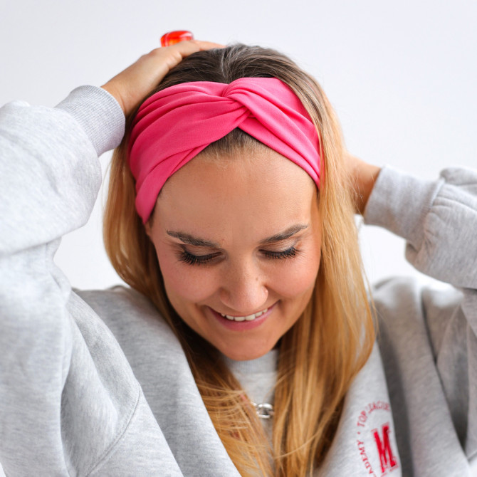 TWIST HEADBAND ROSPBERRY