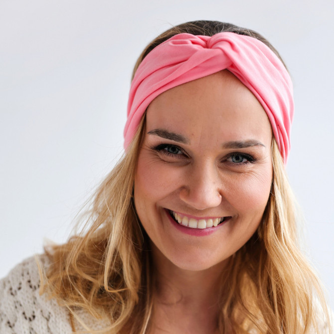 TWIST HEADBAND FLAMINGO