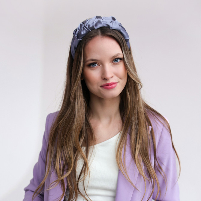 RIPPLE HEADBAND SATYNOWA METALLIC