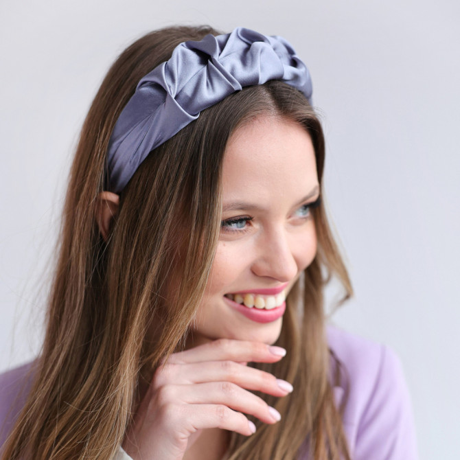 RIPPLE HEADBAND SATYNOWA METALLIC