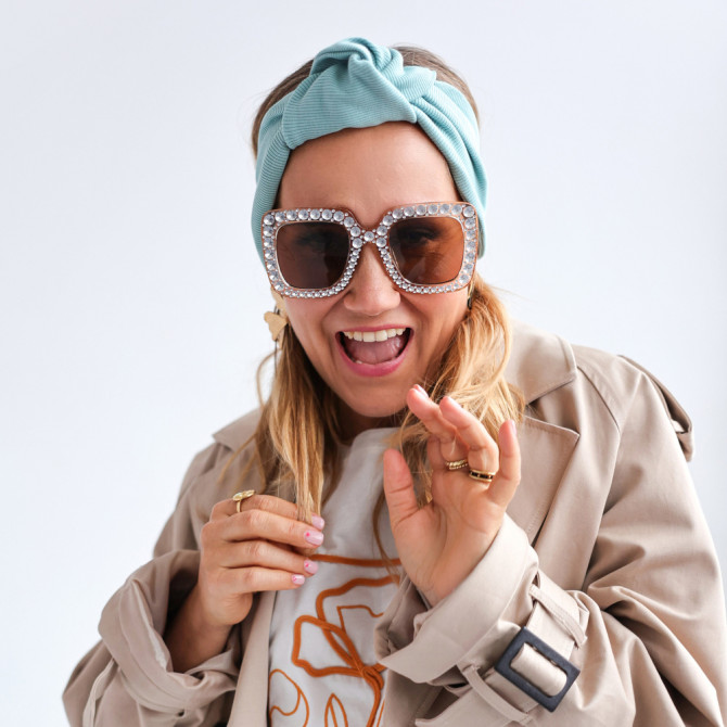 KNOT HEADBAND AQUA LINE