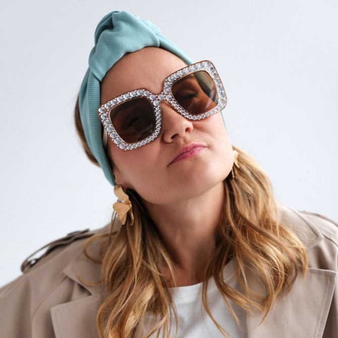 KNOT HEADBAND AQUA LINE