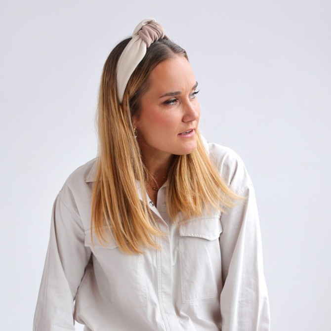 LOOP HEADBAND BEIGE MIX