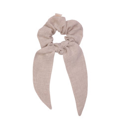 SCRUNCHIE WITH TAIL NATURAL LINEN