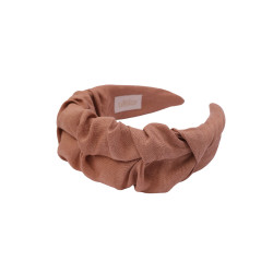 RIPPLE HEADBAND CARAMEL LINEN