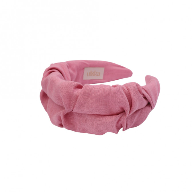 RIPPLE HEADBAND PINK LINEN