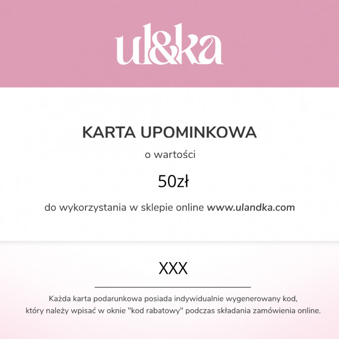KARTA UPOMINKOWA