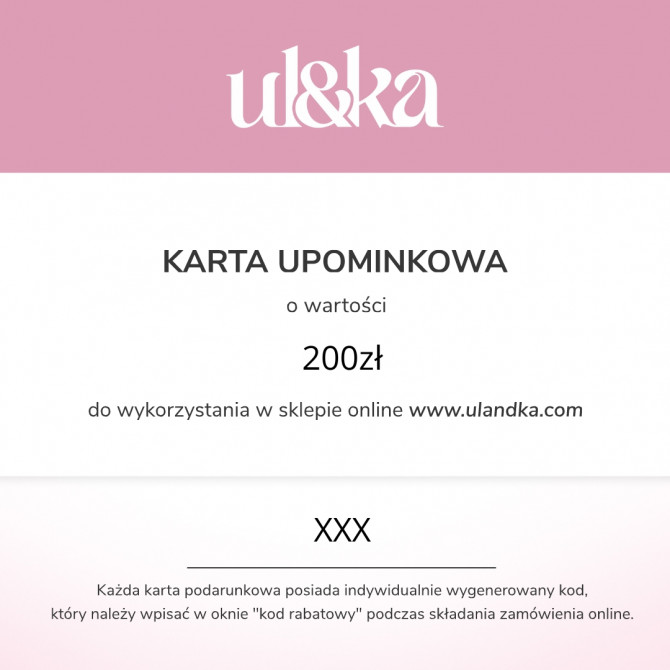 KARTA UPOMINKOWA
