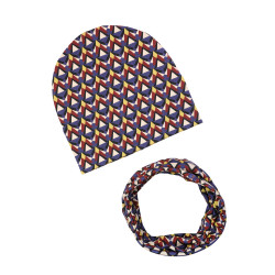 GIRL BEANIE WITH TUB KALEIDOSCOPE RETRO