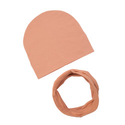 GIRL BEANIE WITH TUB APRICOT