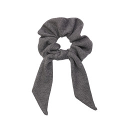 SCRUNCHIE WITH TAIL DARK GREY LINE