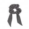 SCRUNCHIE WITH TAIL DARK GREY LINE