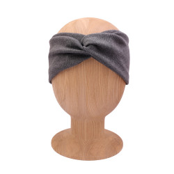 TWIST HEADBAND DARK GREY LINE