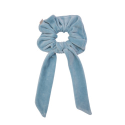 SCRUNCHIE WITH TAIL VELVET OCEAN