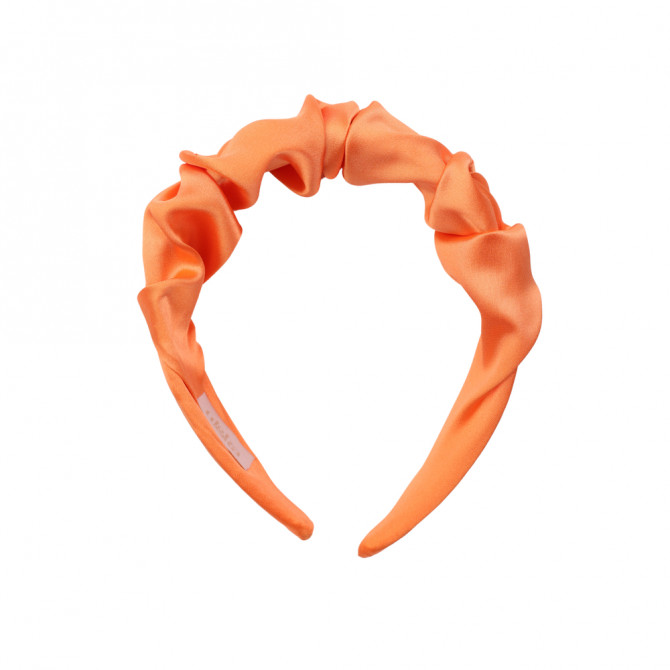 RIPPLE HEADBAND SATIN ORANGE