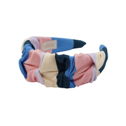RIPPLE HEADBAND SATIN PLUM