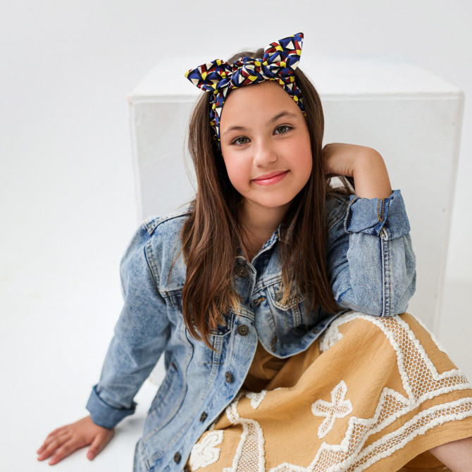 girl headband kaleidoscope retro