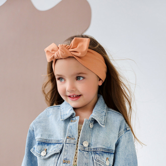 girl headband apricot