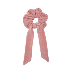 SCRUNCHIE WITH TAIL VELVET POWDER