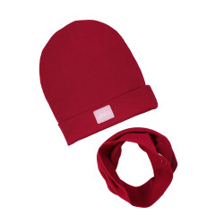 GIRL BEANIE WITH TUB AMARANTH LINE