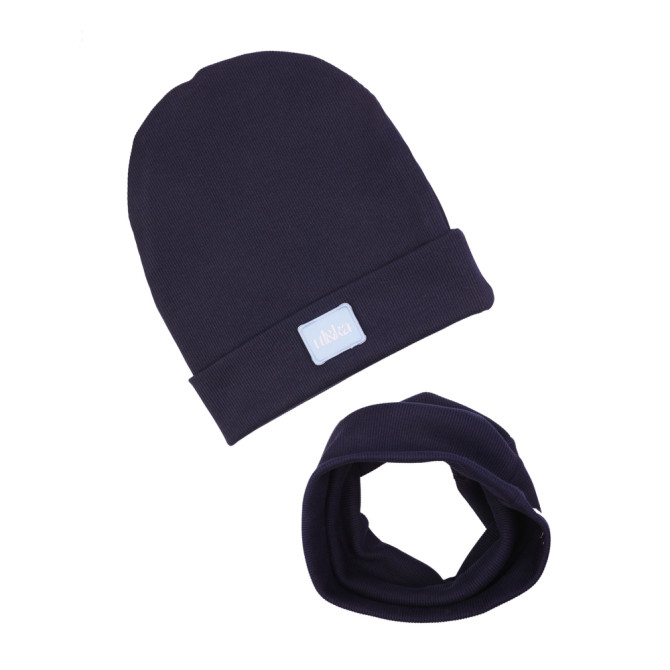 GIRL BEANIE WITH TUB NAVY LINE
