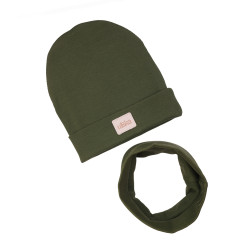 BEANIE WITH TUB KHAKI LINE