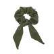 SCRUNCHIE WITH TAIL KHAKI LINE