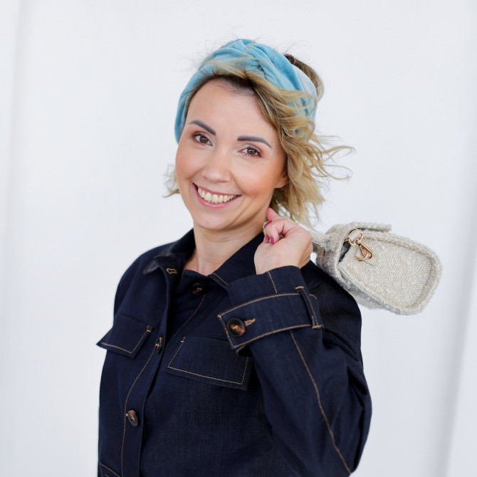 TWIST HEADBAND VELVET OCEAN