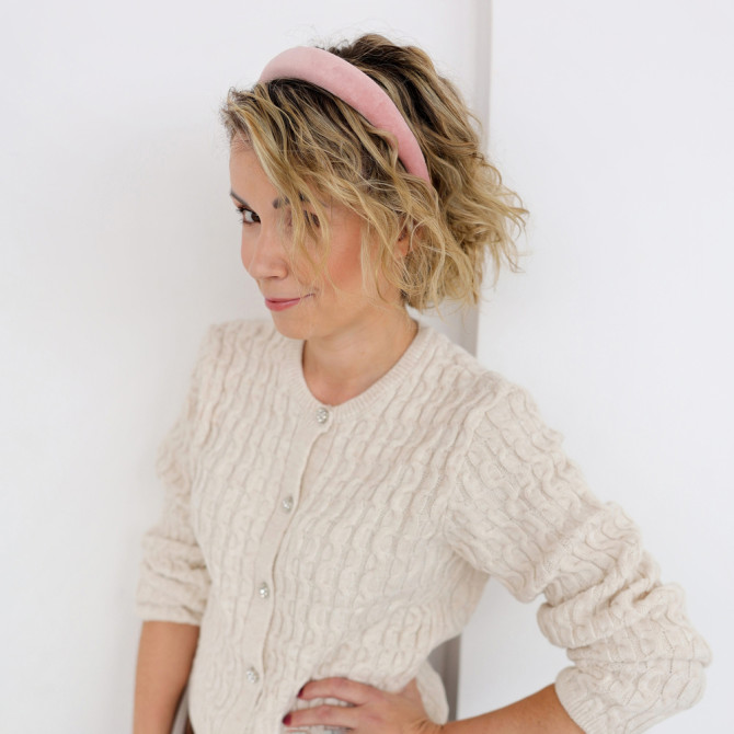 KAJKA HEADBAND VELVET POWDER