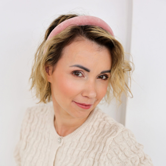 KAJKA HEADBAND VELVET POWDER