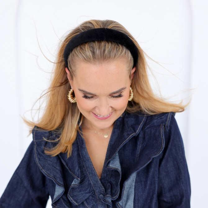 KAJKA HEADBAND VELVET BLACK