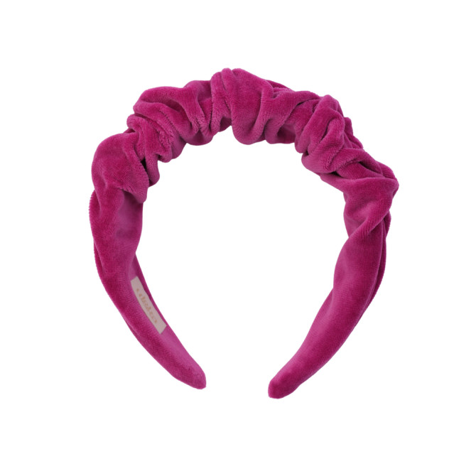 RIPPLE HEADBAND VELVET FUCHSIA