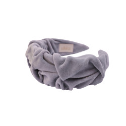 RIPPLE HEADBAND VELVET GREY