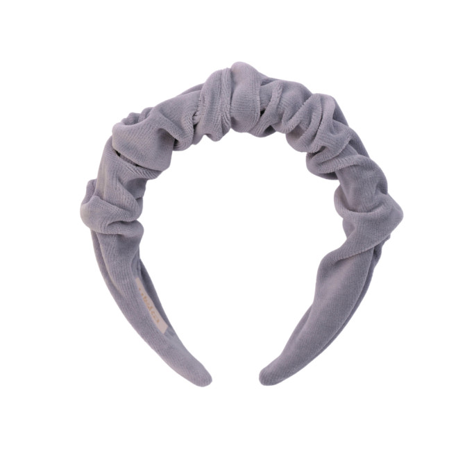 RIPPLE HEADBAND VELVET GREY