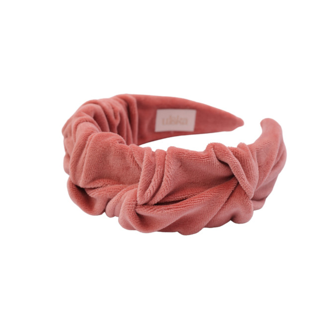 RIPPLE HEADBAND VELVET TERRACOTTA