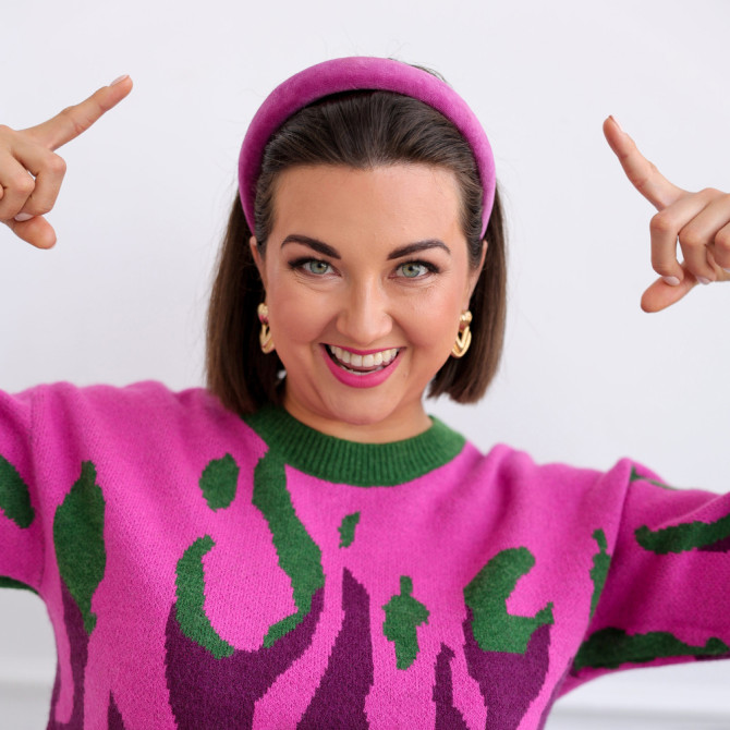 KAJKA HEADBAND VELVET FUCHSIA