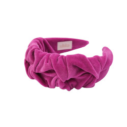 RIPPLE HEADBAND VELVET FUCHSIA