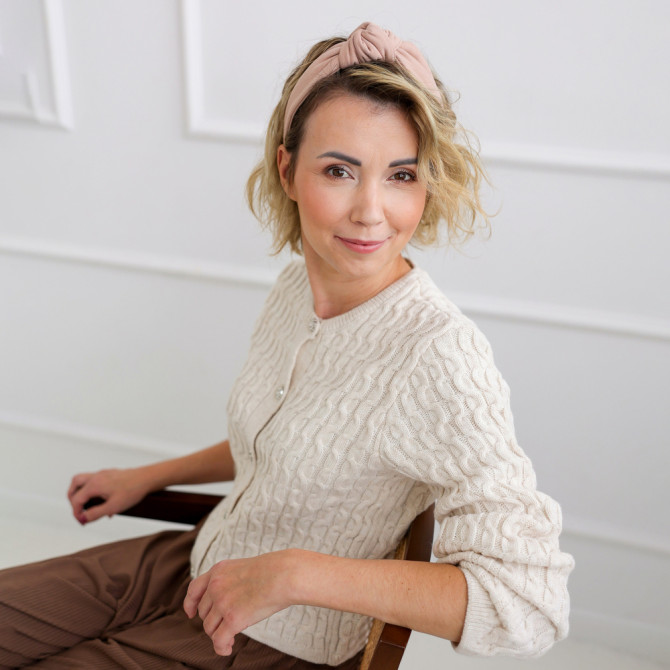 LOOP HEADBAND BEIGE