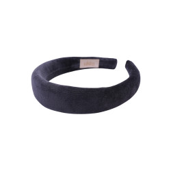KAJKA HEADBAND VELVET DARK GREY