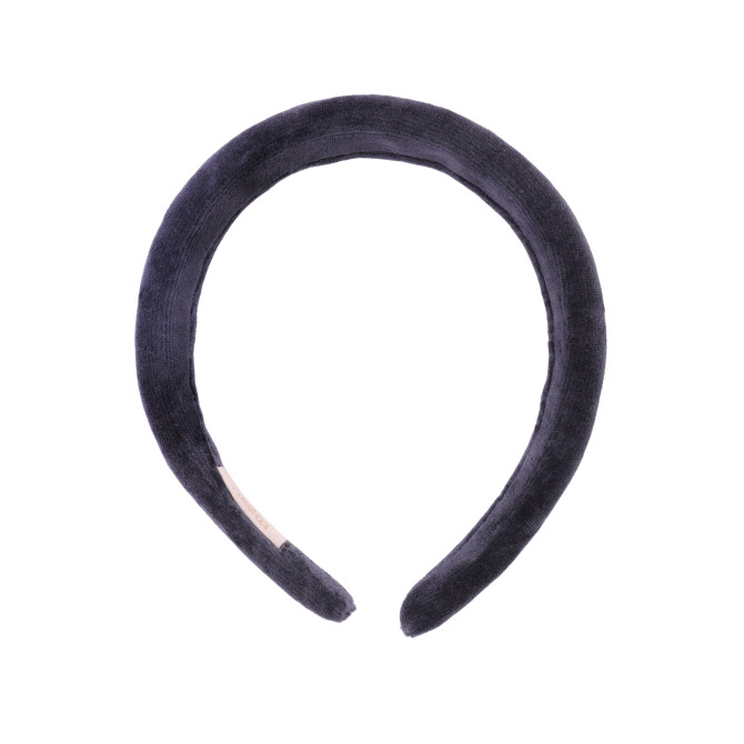 KAJKA HEADBAND VELVET DARK GREY