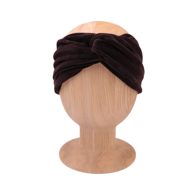 TWIST HEADBAND VELVET CHOCOLATE
