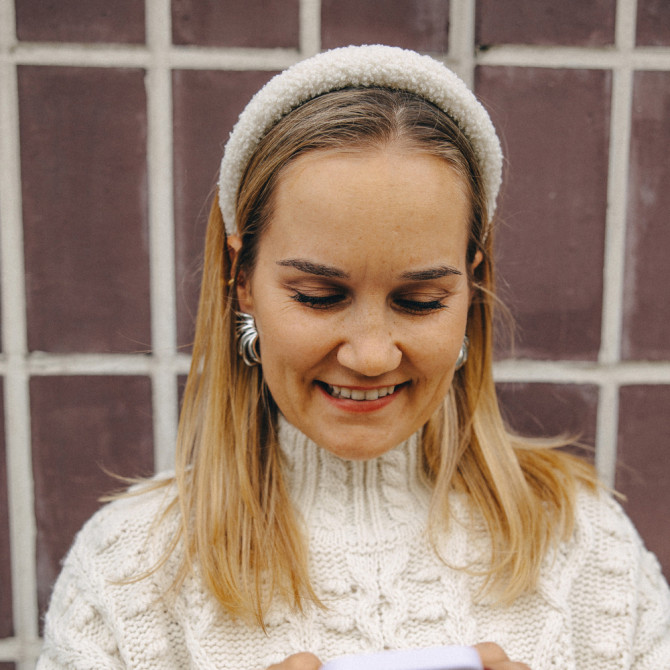 KAJKA HEADBAND BUCLE CREAM