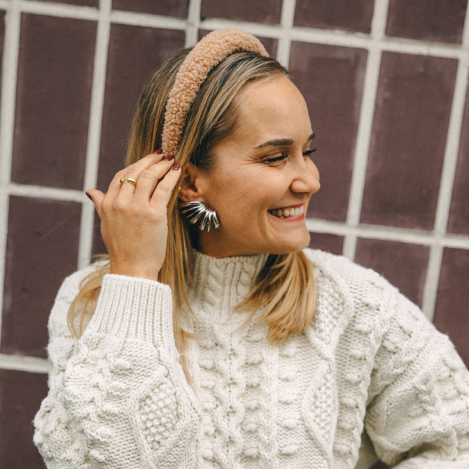 KAJKA HEADBAND BUCLE BEIGE