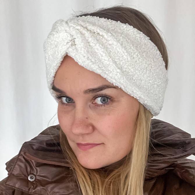 TWIST HEADBAND BUCLE CREAM