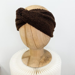 TWIST HEADBAND BUCLE CHOCOLATE