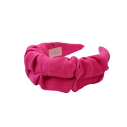 RIPPLE HEADBAND RASPBERRY LINEN