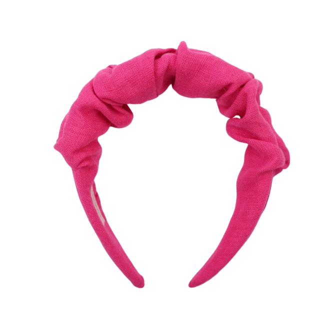 RIPPLE HEADBAND RASPBERRY LINEN