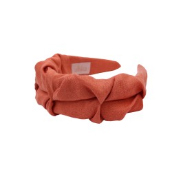 RIPPLE HEADBAND ORANGE LINEN